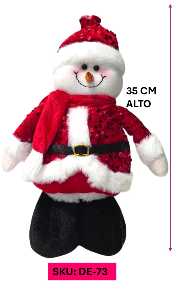 MUÑECO NAVIDAD MUÑECO DE NIEVE 35CM