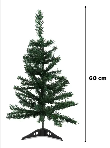 ARBOL NAVIDEÑO MINI PARA ESCRITORIO 60CM COLOR VERDE /50 RAMA -DE47S 