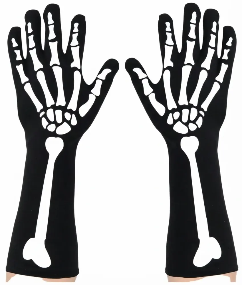 GUANTES NEGRO DE ESQUELETO BT-1828