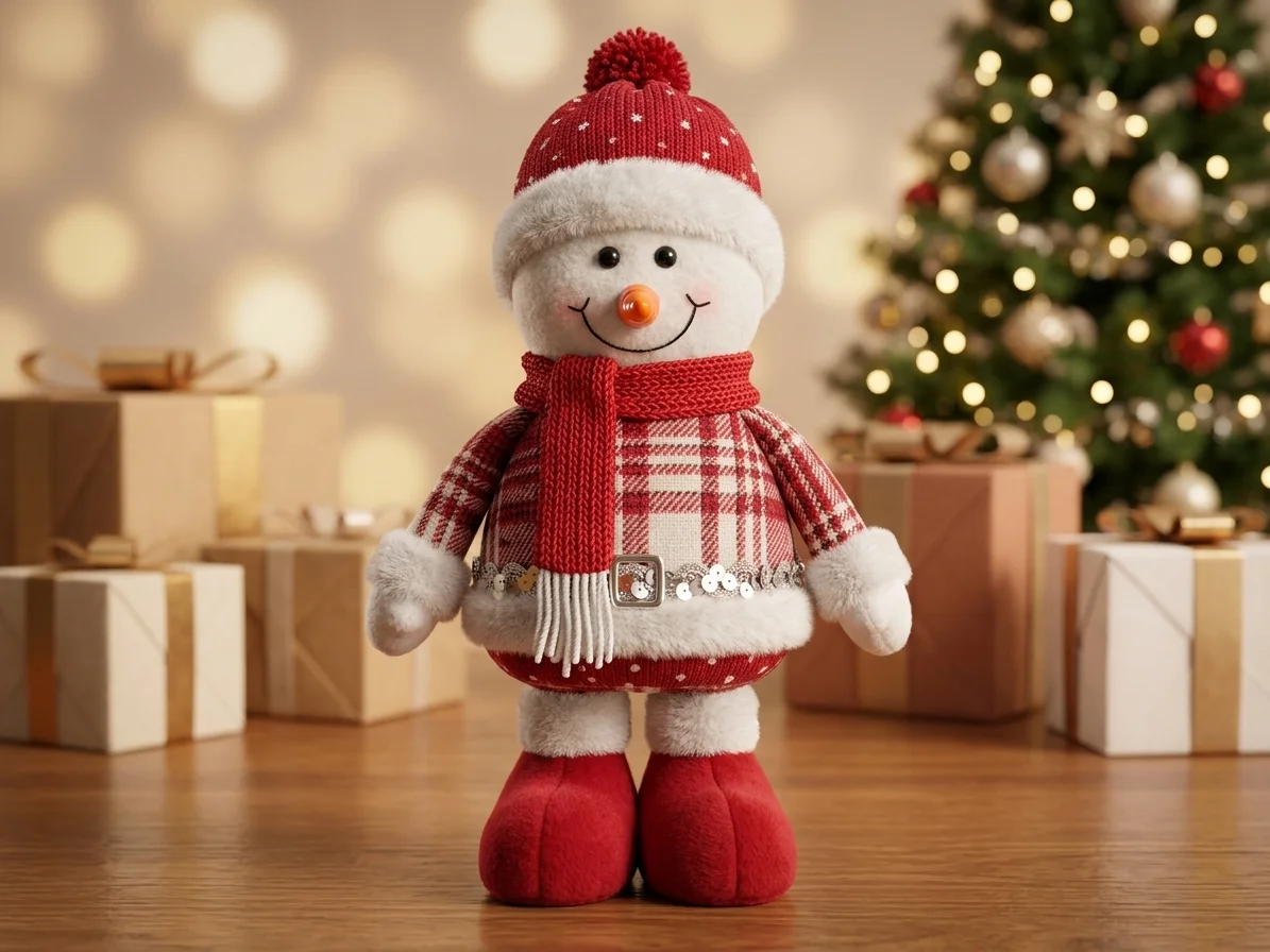 MUÑECO DE NIEVE NAVIDEÑO -35CM