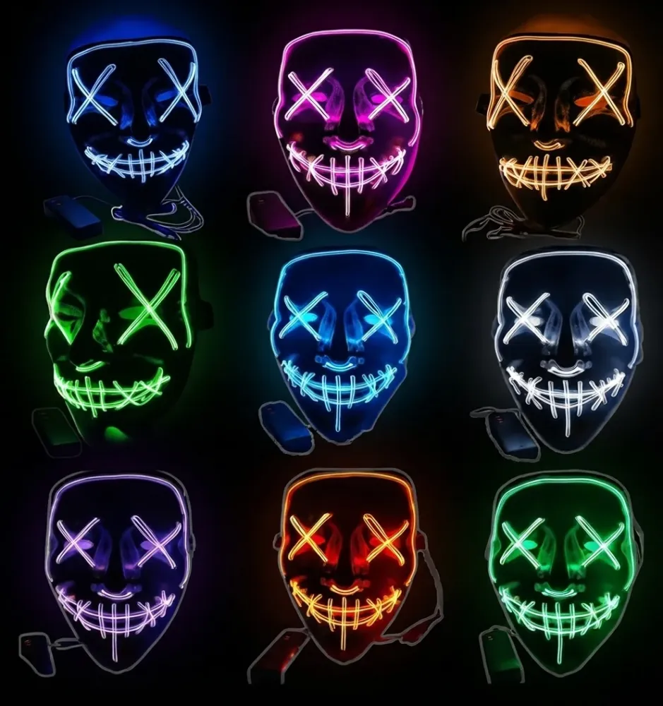 MASCARA LED LA PURGA HALLOWEEN 7004 SSMJ-1