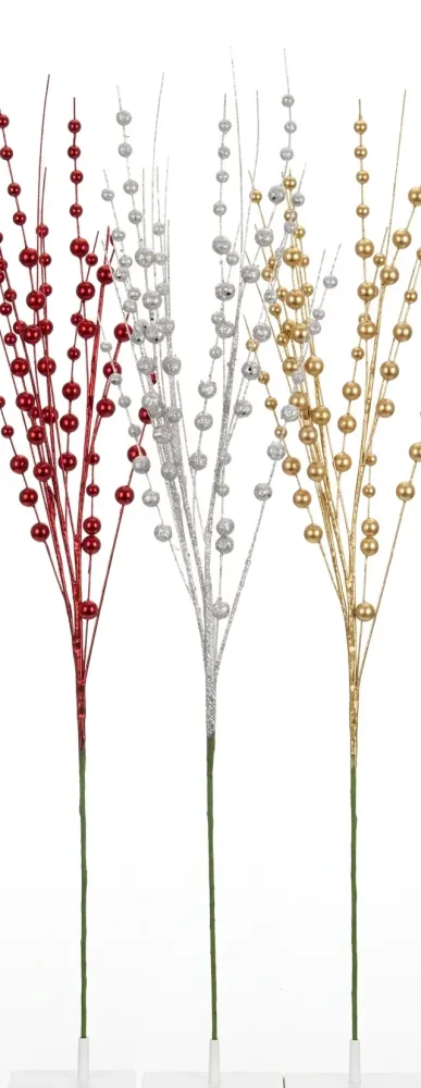 VARA ESFERA -PLATA/DORADA/ROJO  DIAMANTADA NAVIDEÑA