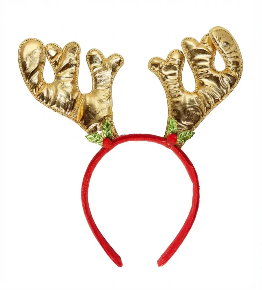 DIADEMA RENO DORADO METALICO BT-1090 NAVIDAD