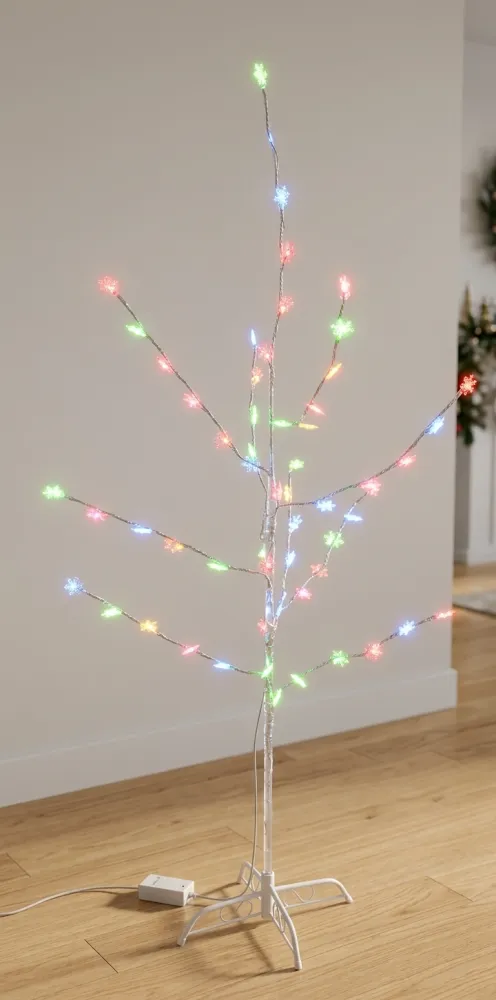 ÁRBOL LUMINOSO LED DECORATIVO DE INVIERNO CON 60 LUCES - 150M DE ALTO DE77-DE78
