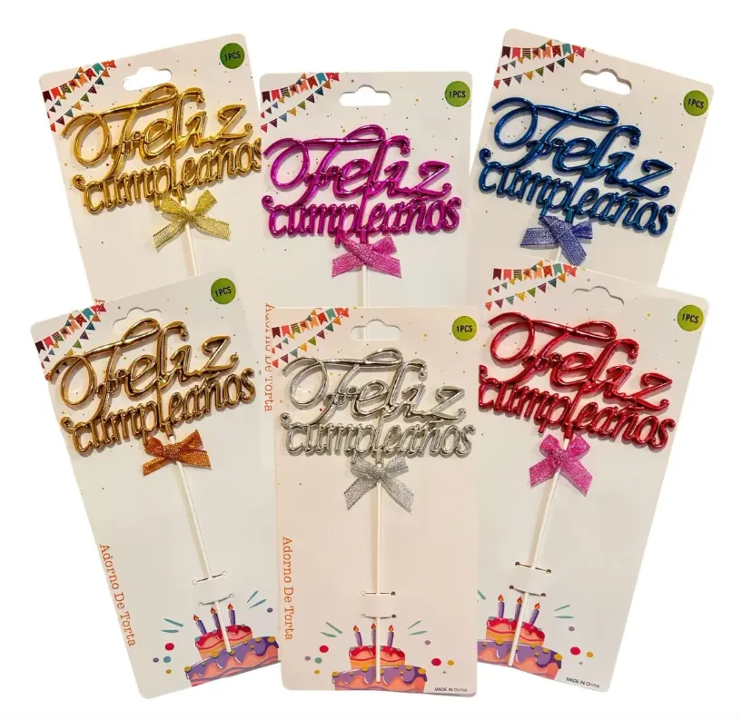 Foto 3 de CAKE TOPPERS "FELIZ CUMPLEAÑOS"