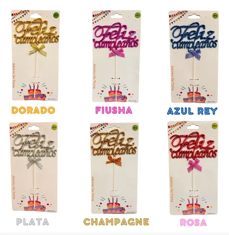 CAKE TOPPERS "FELIZ CUMPLEAÑOS"