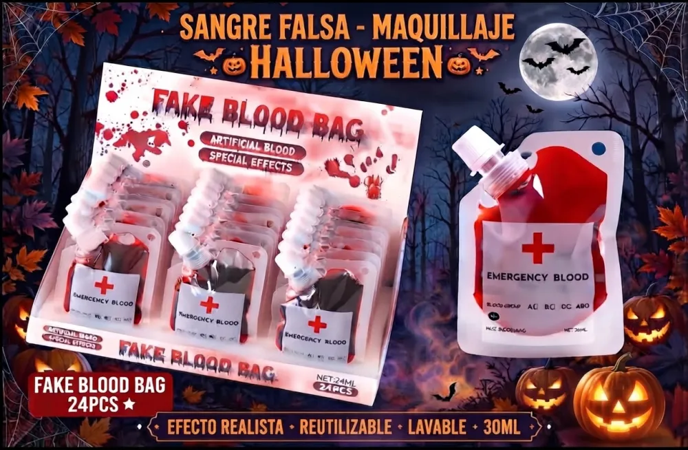 SANGRE FALSA PARA EFECTOS ESPECIALES DE HALLOWEEN- 30ML