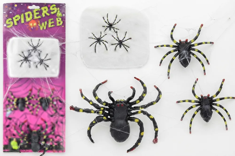 ARAÑA CHICA CON TELAARAÑA DECORACION F19-20