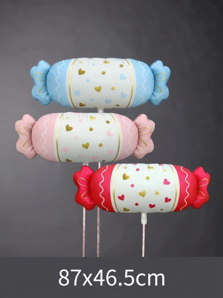 GLOBO METALIZADO CON FORMA DE CARAMELO