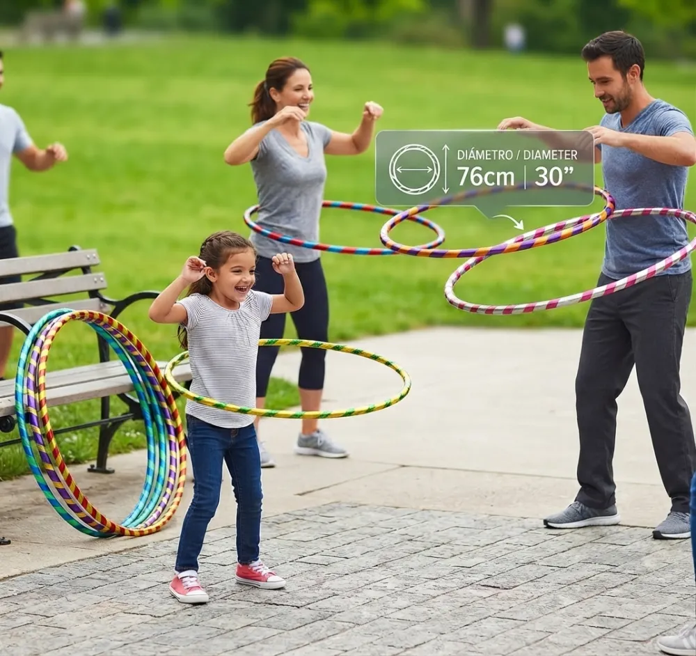 ARO DE HULA-HULA CON UN DISEÑO DE RAYAS EN ESPIRAL DE 76CM/30"