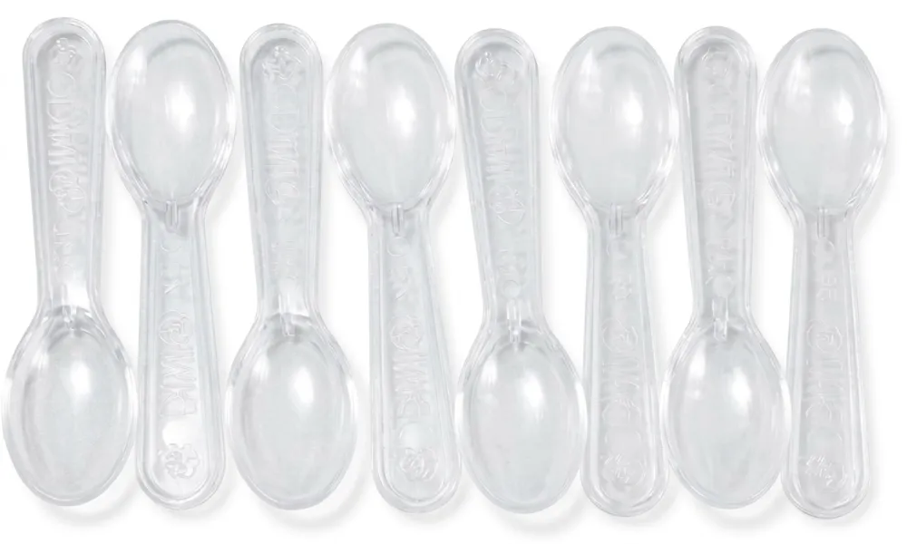 CUCHARITA PARA POSTRE TRANSPARENTE (24 PIEZAS) DARNEL