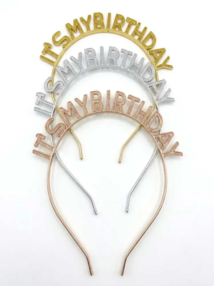 DIADEMA IT'S MY BIRTHDAY METAL PIEDRITA DORADO-PLATA-ROSGOLD PFM-17211715