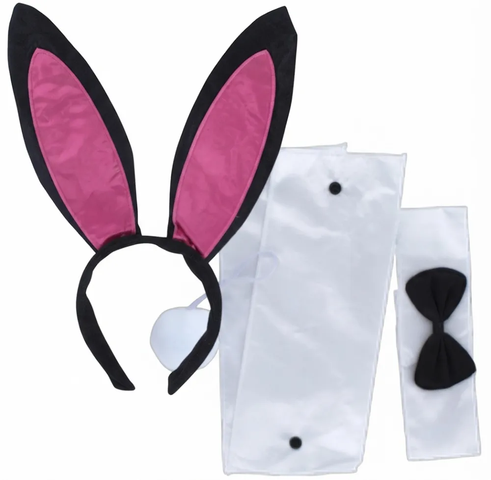 SET CONEJITA (DIADEMA,COLITA,MOÑO,MUÑEQUERA) DMM-435 PFM-18
