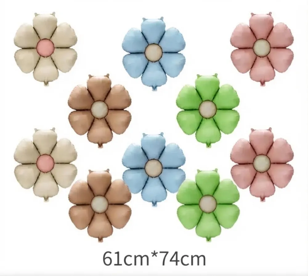 GLOBO METÁLICO EN FORMA DE FLOR TIPO MARGARITA 61X74CM