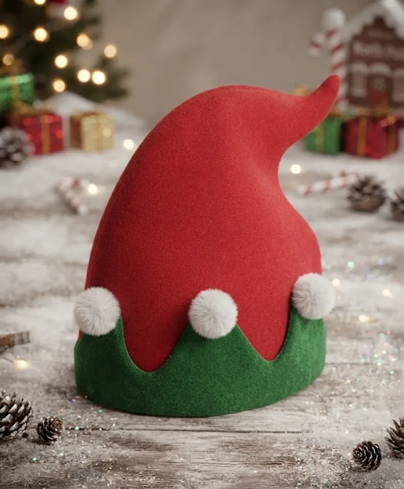 GORRO NAVIDEÑO DE ELFO EN COLOR ROJO