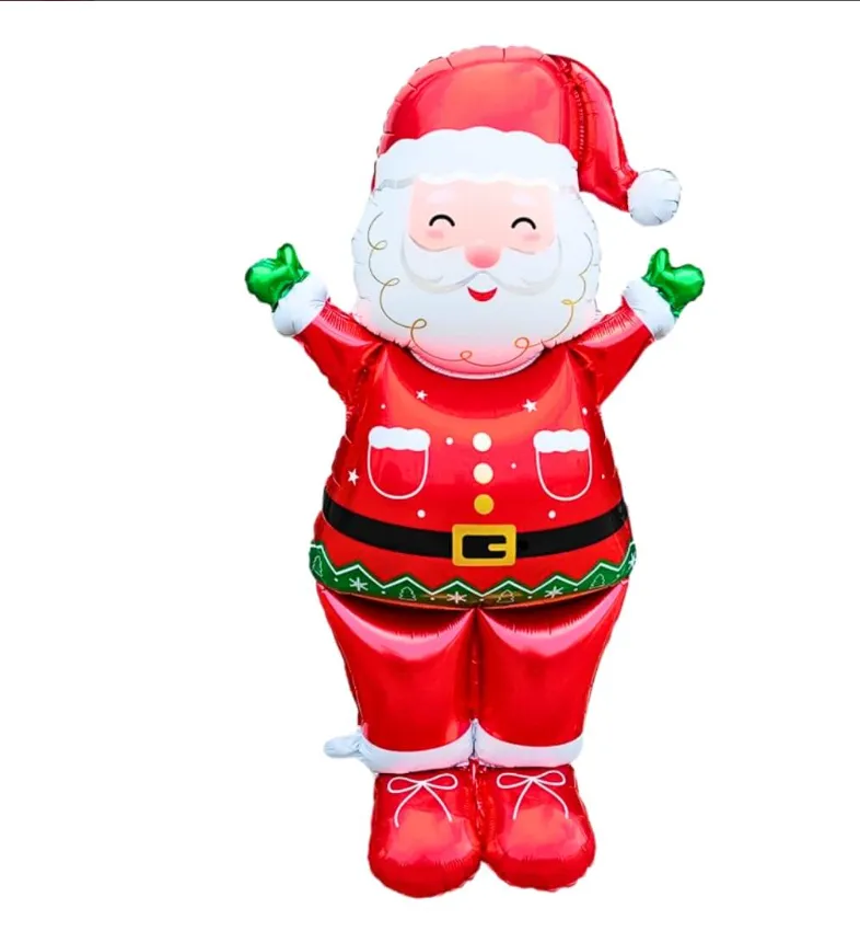 GLOBO METALICO DE PAPA NOEL (SANTA CLAUS) CON 96X52CM
